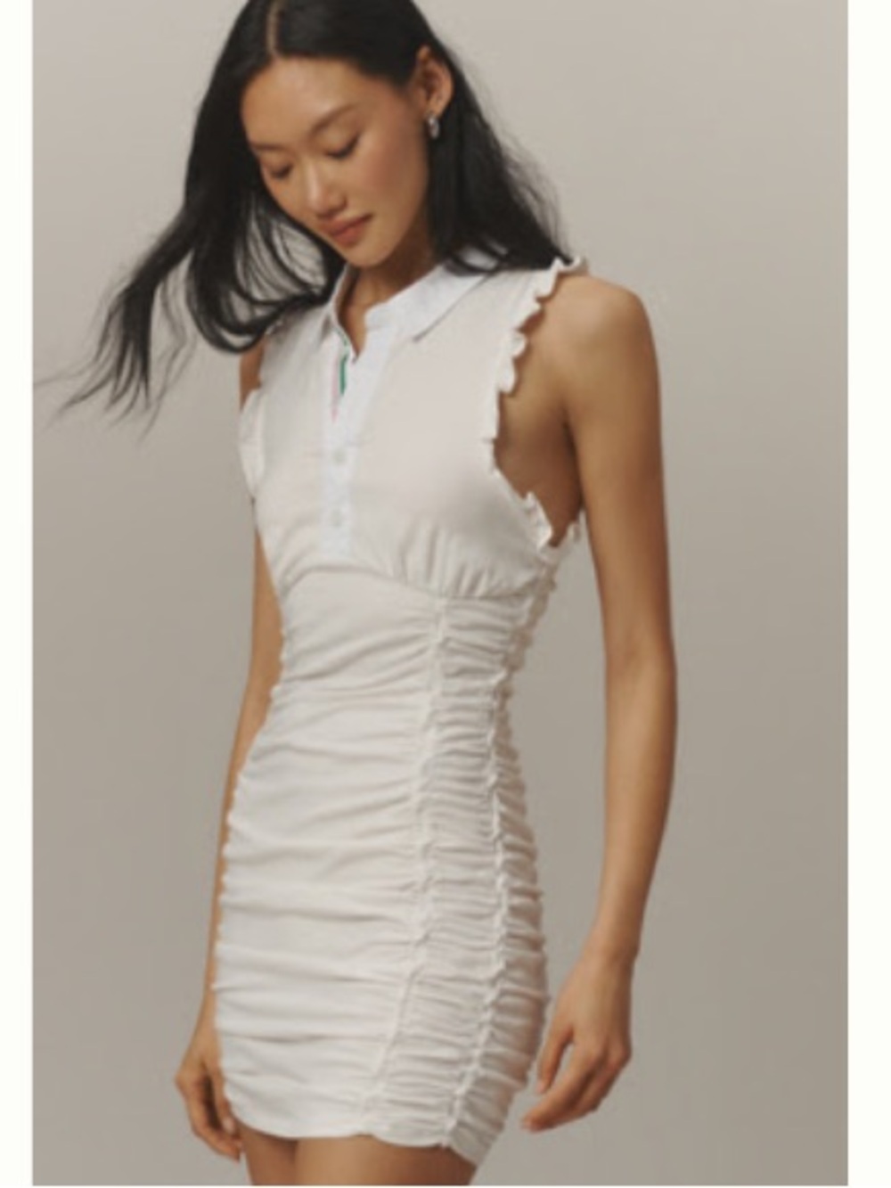 Daily Practice Ruched Performance Polo Dress